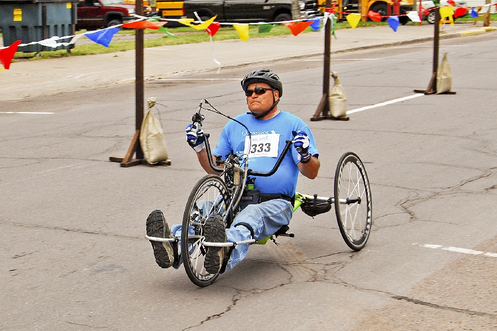 First in the Wheelchair Division, 10 mile Race, went to Dean Juntinen, of Mass City.
